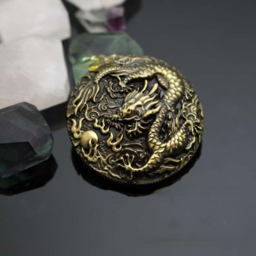 Кончо для кожаных изделий 33 мм Китайский дракон Латунь Кончо для кожаных изделий 33 мм Китайский дракон Латунь