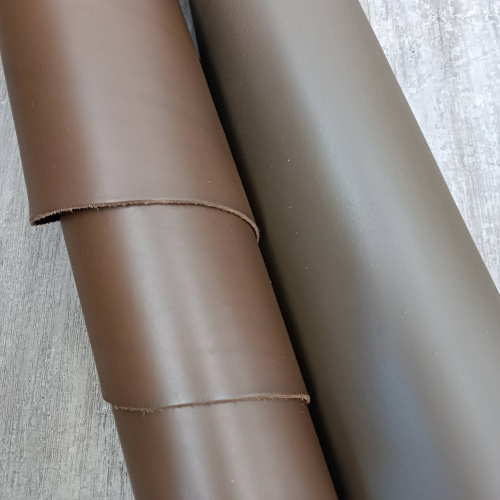 Кожа чепрак 2,2 мм раст. дубл. Коричневая Conceria Италия  фото 4