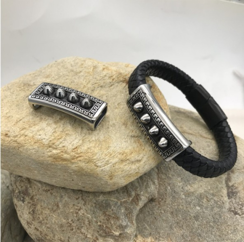 Бусина 12х6 мм Шипы Сталь  BR-B18 - фото товара