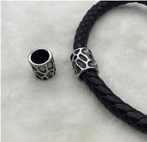 Бусина 8 мм Сталь BR-B12  - купить для кожевенного хобби