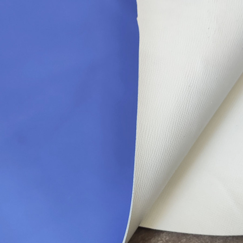 Кожа Флотер двухсторонний 1,4-1,6 мм Голубой/Белый Италия фото 2