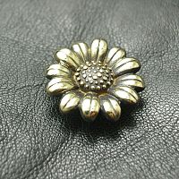 Кончо для кожаных изделий 19 мм Маргаритка Латунь  - купить для кожевенного хобби