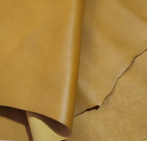 Кожа Сафьяно 1,5-1,8 мм хром. дубл. Желтый Италия фото 3