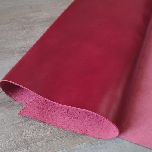 Кожа Пулл-Ап 1,2-1,4 мм цвет Красный Италия фото 4