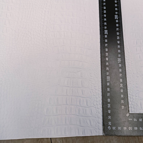 Кожа Кайман 1,2-1,6 мм Белый матовый фото 2