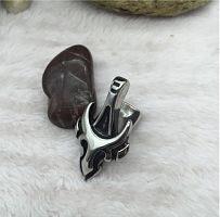 Концевик на два шнура 10х5 мм Викинг Сталь   - купить для кожевенного хобби