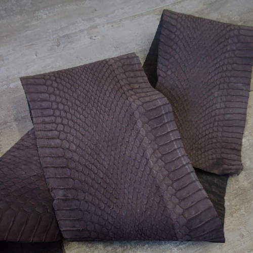 Кожа Питона 0,30 мм коричневый/бежевый фото 2