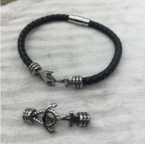 Коннектор 5 мм для круглых браслетов Якорь Сталь  BR-KZa33 - фото товара