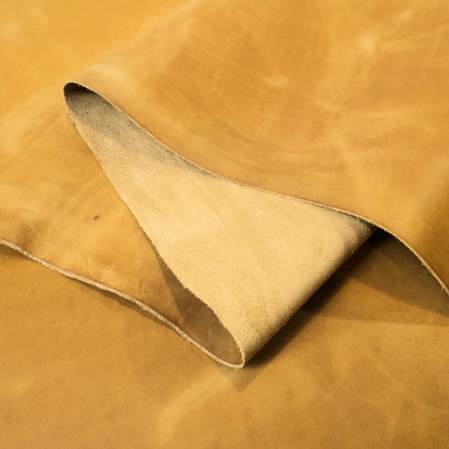 Кожа Крейзи Хорс ULTRA 1,0-1,5 мм Горчичный фото 4