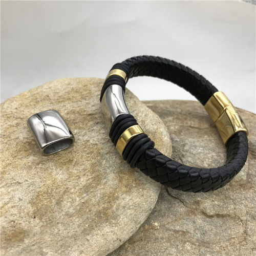 Бусина 12х6 для плоских браслетов Сталь B31  BR-B31 - фото товара