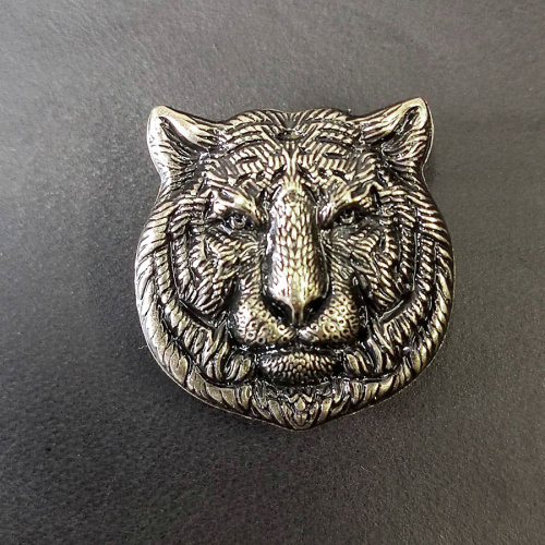 Кончо для кожаных изделий 23 мм Голова тигра латунное  KR 2316 - фото товара