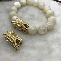 Бусина 3,5 мм для браслетов Золотой Дракон Сталь   - купить для кожевенного хобби