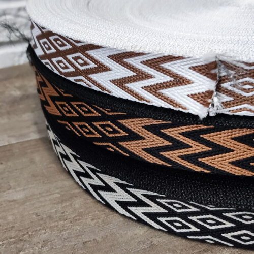 Лента ременная стропа 25 мм жаккард W-зигзаг фото 3