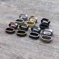 Бусина 12х6 мм для плоских браслетов Классика Сталь