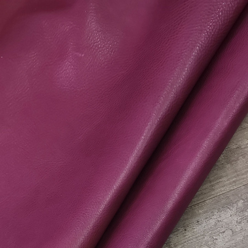 УЦЕНКА! Кожа КРС 1,8-2,0 мм раст. дубл. Пурпурный Италия фото 3