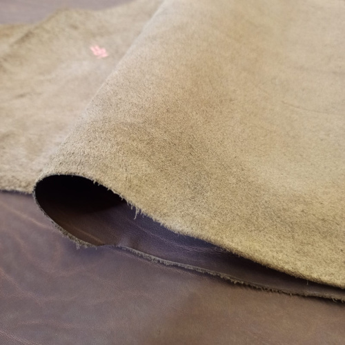 Кожа Вороток краст 1,1-1,3 мм Оливковый фото 2