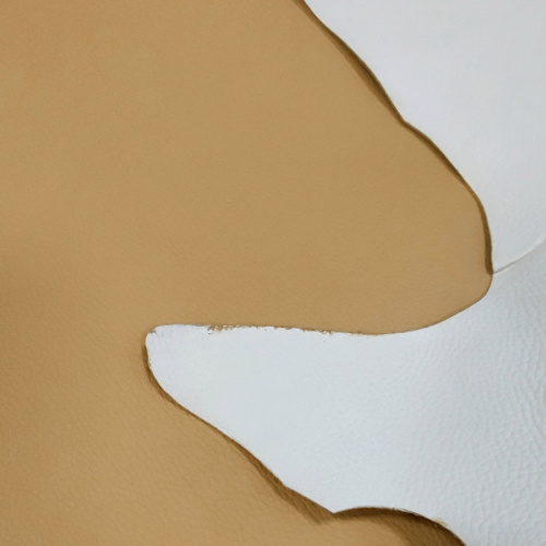 Кожа Флотер двухсторонний 1,8-2,0 Бежевый/Молочный Италия фото 2