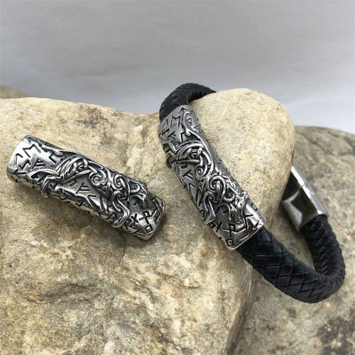 Бусина 10х5 мм для плоских браслетов Гончая Сталь  BR-B26 - фото товара