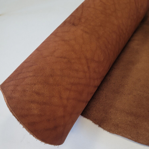 Кожа вороток ШСК краст 3,5-4 мм комб. дубл. Светло-коричневый Белоруссия фото 2