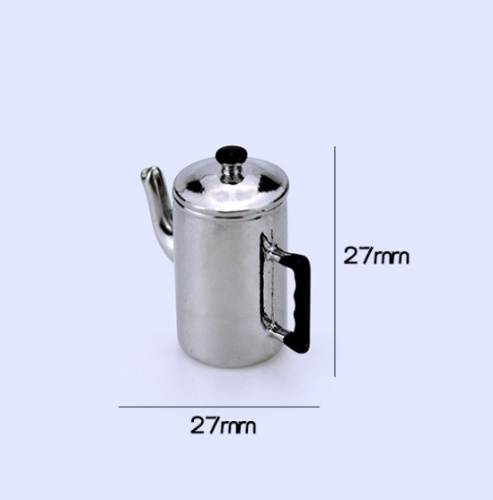 Кофейник серебряный для кукольной кухни Миниатюра 1:12  GH D-985 - фото товара