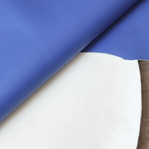 Кожа Флотер двухсторонний 1,4-1,6 мм Голубой/Белый Италия фото 3