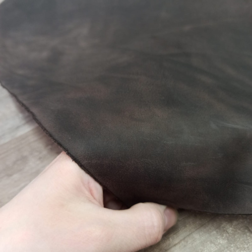 Кожа Крейзи Хорс 1,3-1,5 мм Горький шоколад фото 2