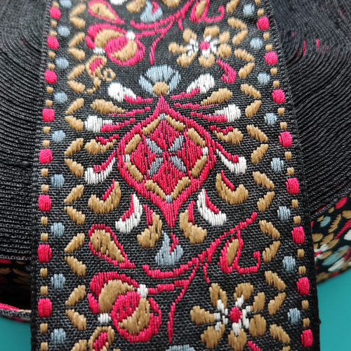 Лента текстильная 50 мм Вышивка Ассорти фото 2