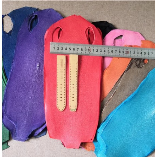 Кожа ската натуральная 10х30 см шлифованная фото 8