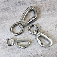 Карабин для поводка 12-21 мм поворотный с замком