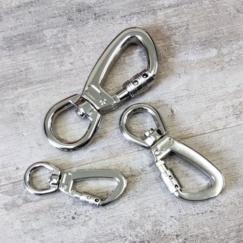 Карабин для поводка 12-21 мм поворотный с замком