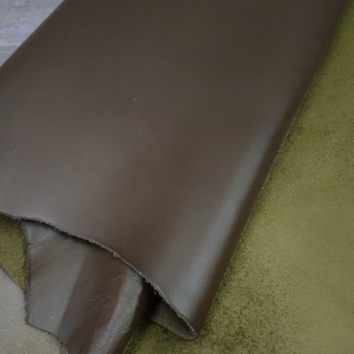 Кожа КРС 1,2-1,3 мм с покр. Зелено-коричневый Италия фото 2