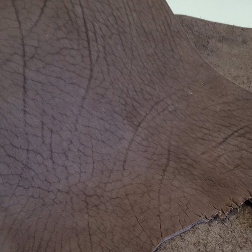 Кожа вороток ШСК краст 3,6-4,0 мм комб. дубл. Коричневый Белоруссия фото 2