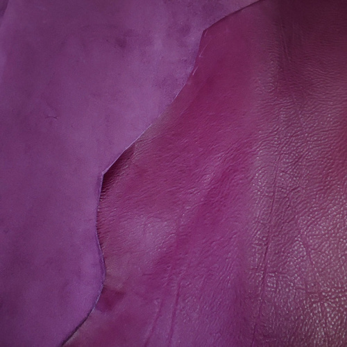 УЦЕНКА! Кожа КРС 1,8-2,0 мм раст. дубл. Пурпурный Италия фото 2
