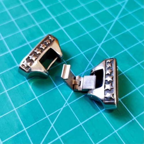 Замок 20х7 для плоских браслетов Звезды Сталь  BR-z16 - фото товара фото 5