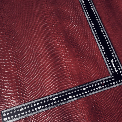 Кожа КРС Анаконда 0,9 мм Бордо Италия фото 3