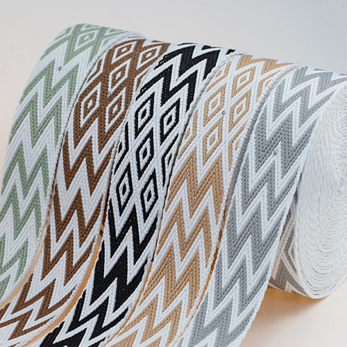 Лента ременная стропа 25 мм жаккард W-зигзаг фото 3