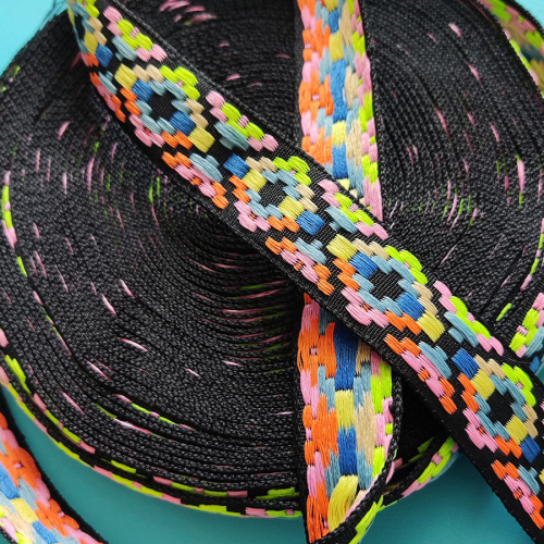 Лента текстильная 22-25 мм Вышивка Ассорти фото 9