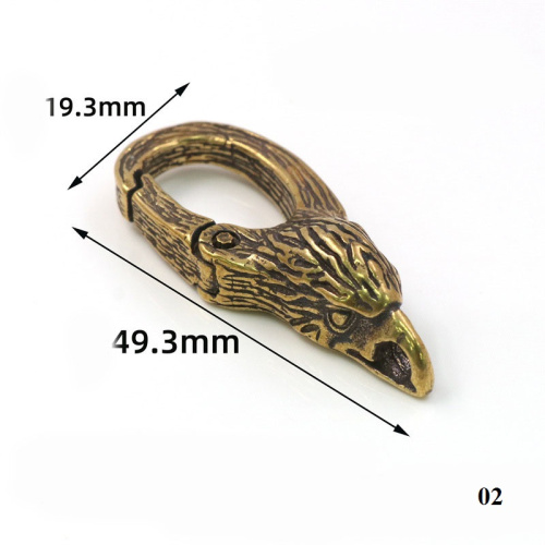 Карабин 12 мм с кольцом 25 мм Латунь фото 3