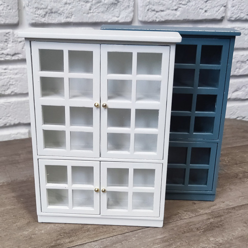 Уценка! Шкаф для кукол посудный большой Белый/Серый