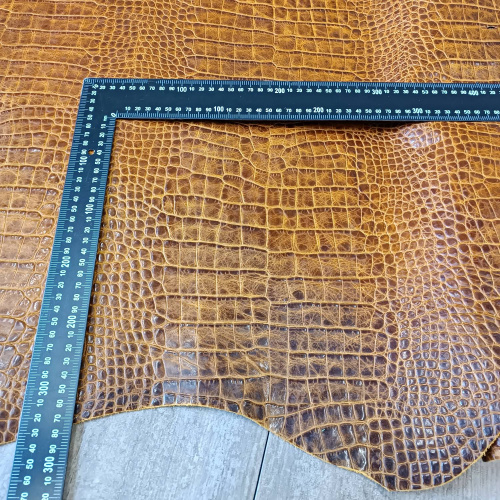 Кожа Кайман 1,0 мм Рыжий Турция фото 3