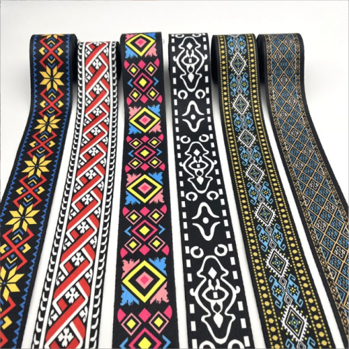 Лента ременная стропа 50 мм Синие ромбы  LH0081 - фото товара фото 3