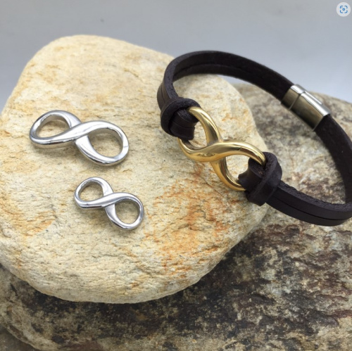 Коннектор 6, 9 мм для браслета Бесконечность Сталь 