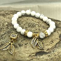 Бусина 4 мм для круглых браслетов Листья Сталь  - купить для кожевенного хобби