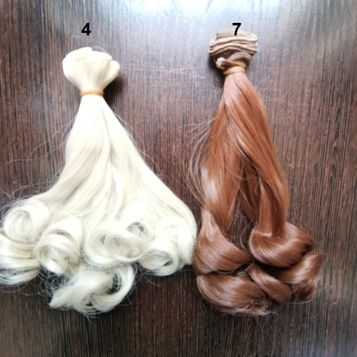 Трессы для кукол 20 см с Завитыми кончиками BJD фото 2