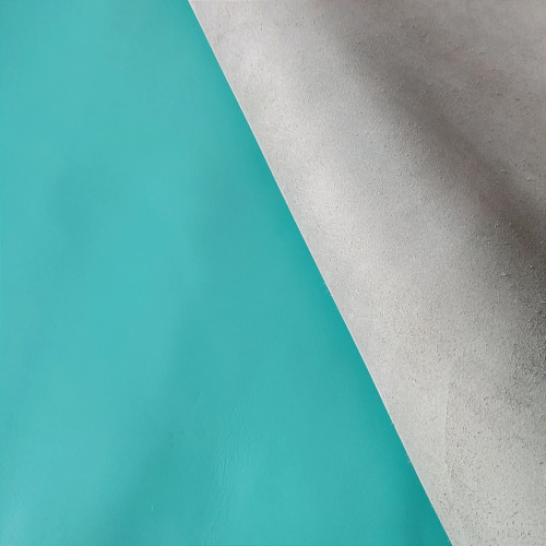 Кожа ШСК 2,1 мм пылевидная с покр. Бирюзовый фото 2