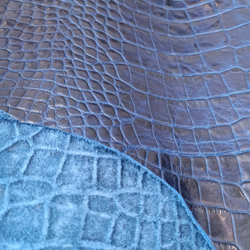 Кожа Кайман 1,0 мм Синий Турция фото 4