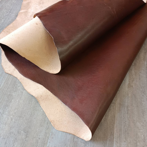 Кожа КРС раст. дуб. Puccini 1,2-1,4 мм Темный Коньяк фото 4