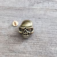 Кончо для кожаных изделий 18 мм Череп Латунь арт.4542/23  - купить для кожевенного хобби