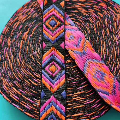 Лента текстильная 22-25 мм Вышивка Ассорти фото 10