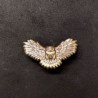 Кончо для кожаных изделий 27 мм Сова атакует Латунь  - купить для кожевенного хобби